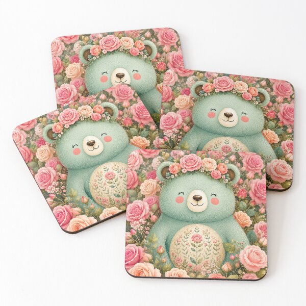 Item preview, Whimsical Floral Bear Rose Garden designed and sold by Rohan132.