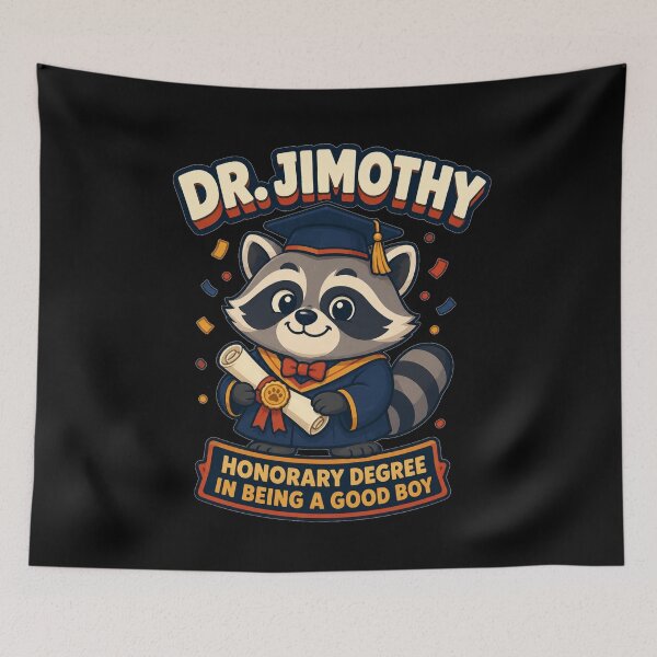 Item preview, Dr Jimothy Graduation Cartoon Honorary Degree In Being A Good Boy Gift for Raccoon Lovers designed and sold by Nightarel.