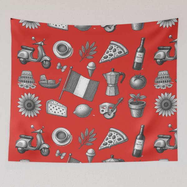 Item preview, A graphic featuring imagery associated with Italy—designed in an Italian style. designed and sold by Knock on my door.