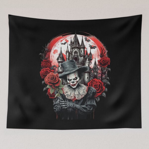 Item preview, Dark Gothic Clown With Haunted Castle designed and sold by Szpaku desart .