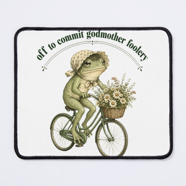 Item preview, Off to Commit Godmother Foolery" Whimsical Vintage Toad Illustration designed and sold by BumbleBloom7.