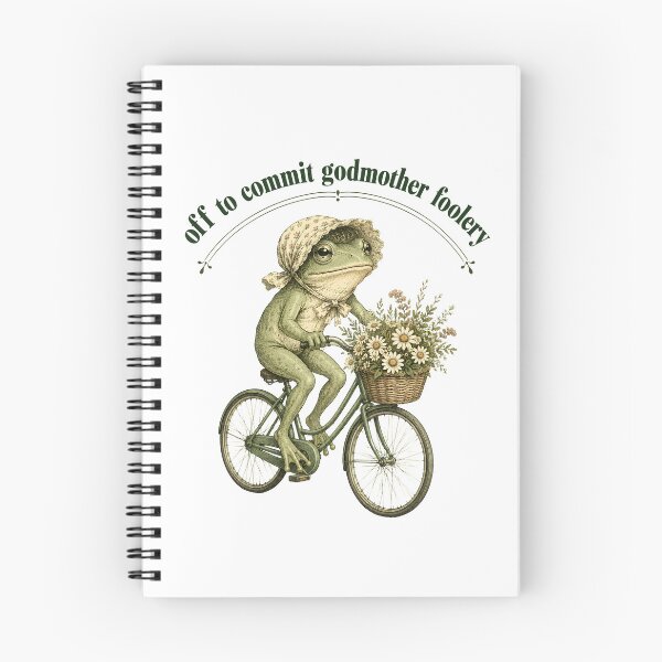Item preview, Off to Commit Godmother Foolery" Whimsical Vintage Toad Illustration designed and sold by BumbleBloom7.