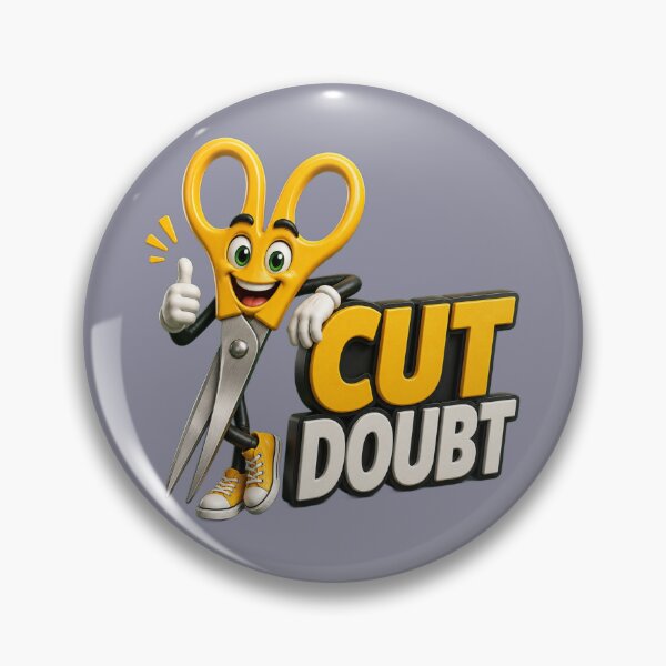 Item preview, Cut Doubt Scissors Mascot Design designed and sold by TinyHeroLab.