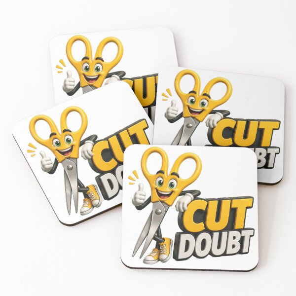 Item preview, Cut Doubt Scissors Mascot Design designed and sold by TinyHeroLab.