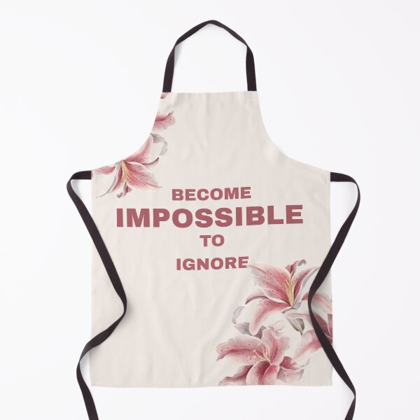 Item preview, Become Impossible to Ignore | Feminine Motivational Quote | Elegant Pink Lily Floral Typography designed and sold by NOUURRRR.