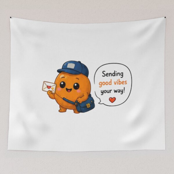 Item preview, Cute Kawaii Mail Orange – Sending Good Vibes Your Way designed and sold by DailyDoodlesBySumbul.