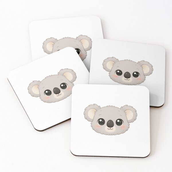 Item preview, Super Cute Kawaii Koala – Adorable Illustration: Soft Grey, Sparkling Eyes, Pink Cheeks designed and sold by SpitfireDesign.