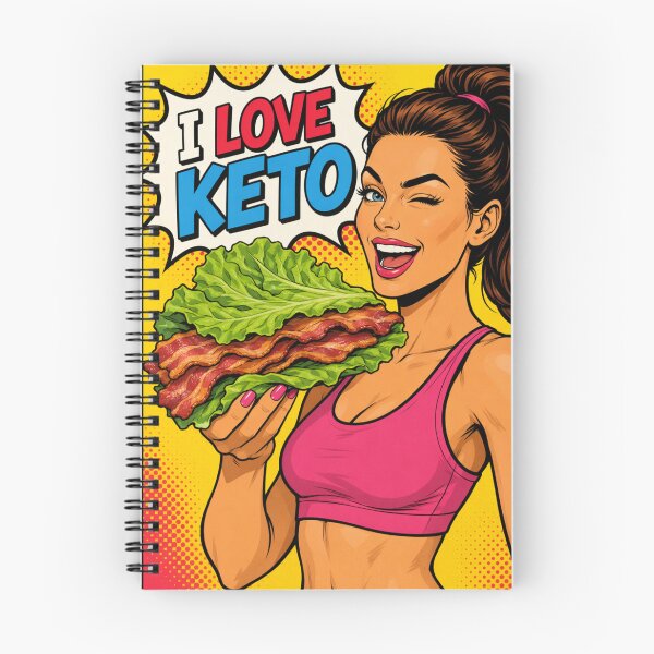 Item preview, I Love Keto Pop Art Girl Bacon Lettuce designed and sold by Inka Moon Design.