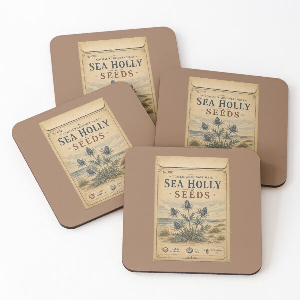 Item preview, Vintage Seed Packet PRINT ONLY NOT REAL- Sea Holly Coastal Wildflowers Series 002 designed and sold by Beachy.