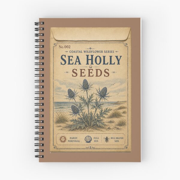 Item preview, Vintage Seed Packet PRINT ONLY NOT REAL- Sea Holly Coastal Wildflowers Series 002 designed and sold by Beachy.
