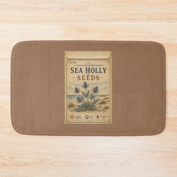 Item preview, Vintage Seed Packet PRINT ONLY NOT REAL- Sea Holly Coastal Wildflowers Series 002 designed and sold by Beachy.