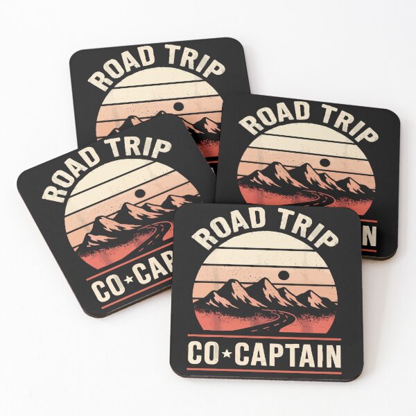Item preview, Road Trip Co Captain - Retro Vintage Mountain Sunset Art designed and sold by BendyBeasts.