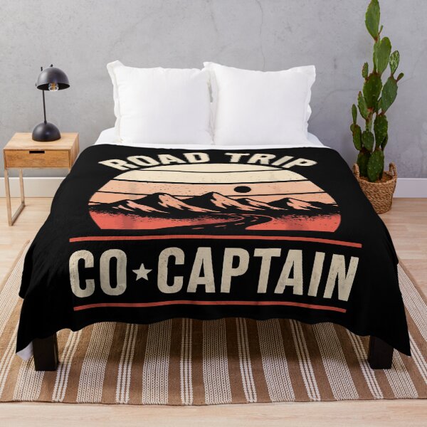 Item preview, Road Trip Co Captain - Retro Vintage Mountain Sunset Art designed and sold by BendyBeasts.