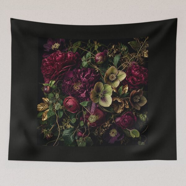 Item preview, Midnight Burgundy Floral Garden designed and sold by PixelToPress.