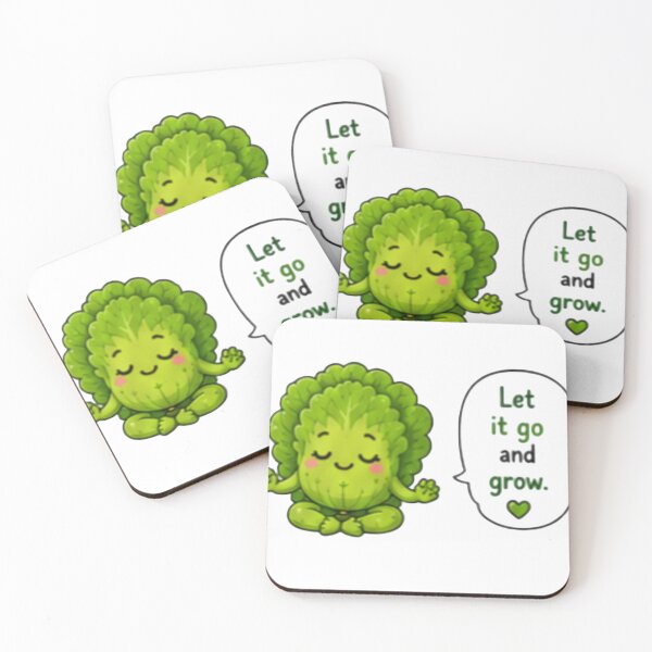 Item preview, Cute Kawaii Meditating Lettuce – Let It Go And Grow designed and sold by DailyDoodlesBySumbul.