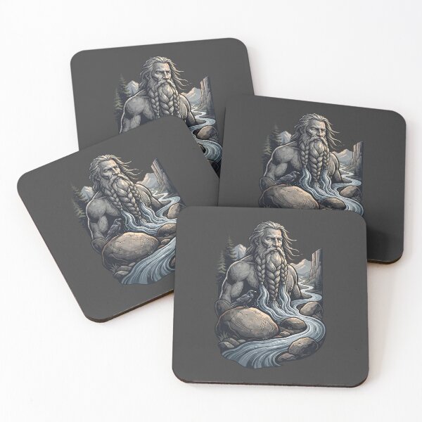 Item preview, Bearded Viking River Spirit Mythic Art designed and sold by MythicCotton.