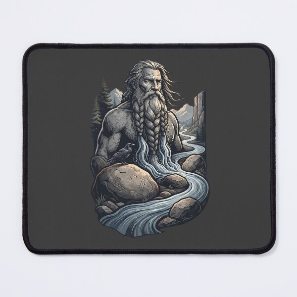 Item preview, Bearded Viking River Spirit Mythic Art designed and sold by MythicCotton.