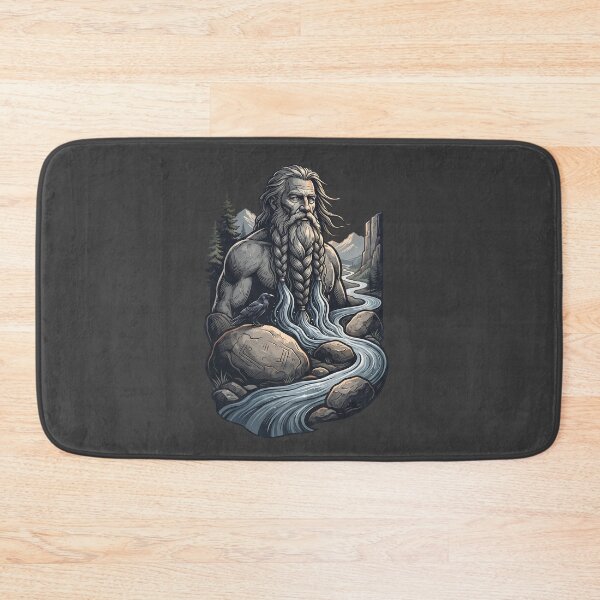 Item preview, Bearded Viking River Spirit Mythic Art designed and sold by MythicCotton.