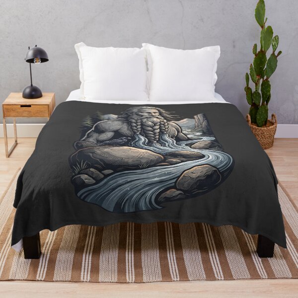 Item preview, Bearded Viking River Spirit Mythic Art designed and sold by MythicCotton.