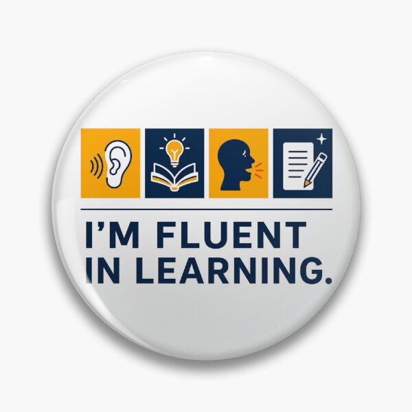 Item preview, I'm Fluent in Learning | Minimalist Language Learning Typography Design designed and sold by Trodyglot.