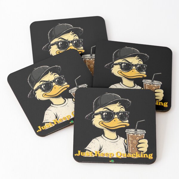 Item preview, Just Keep Quacking Cute Duck with Coffee | Funny Kawaii Duck T-Shirt designed and sold by Penguin Mood .