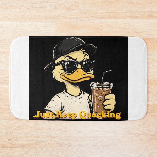 Item preview, Just Keep Quacking Cute Duck with Coffee | Funny Kawaii Duck T-Shirt designed and sold by Penguin Mood .