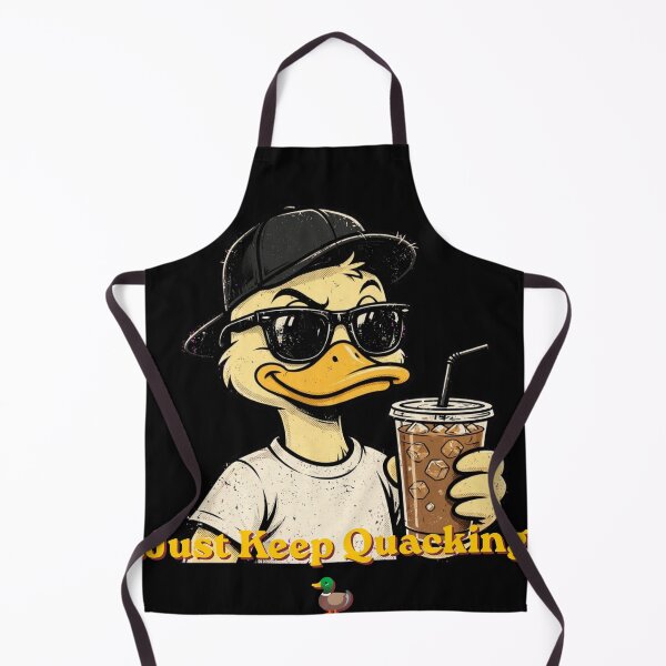 Item preview, Just Keep Quacking Cute Duck with Coffee | Funny Kawaii Duck T-Shirt designed and sold by Penguin Mood .