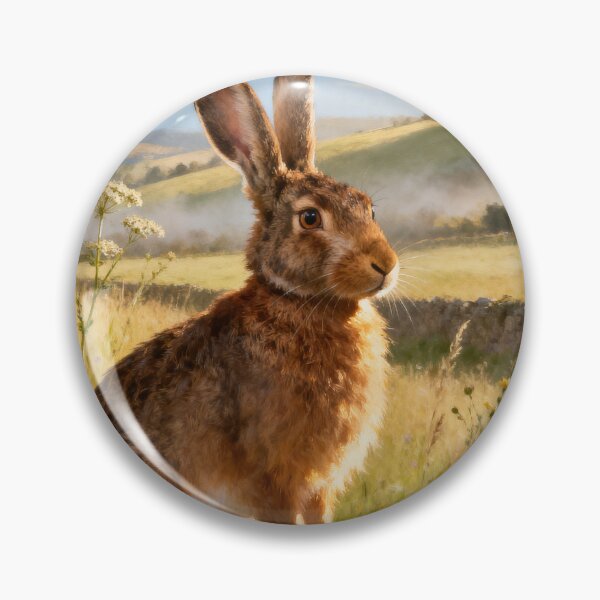 Item preview, British Brown Hare Wall Art Print | Cotswolds Summer Meadow Countryside Decor designed and sold by QuietCanvasArtworks.