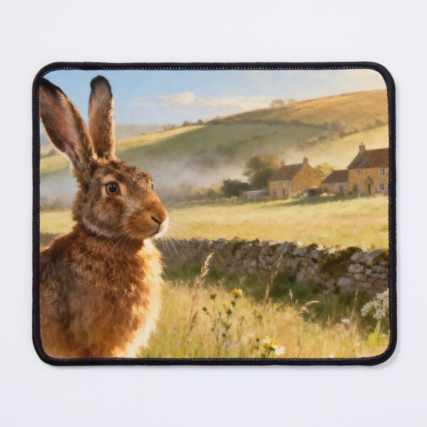 Item preview, British Brown Hare Wall Art Print | Cotswolds Summer Meadow Countryside Decor designed and sold by QuietCanvasArtworks.
