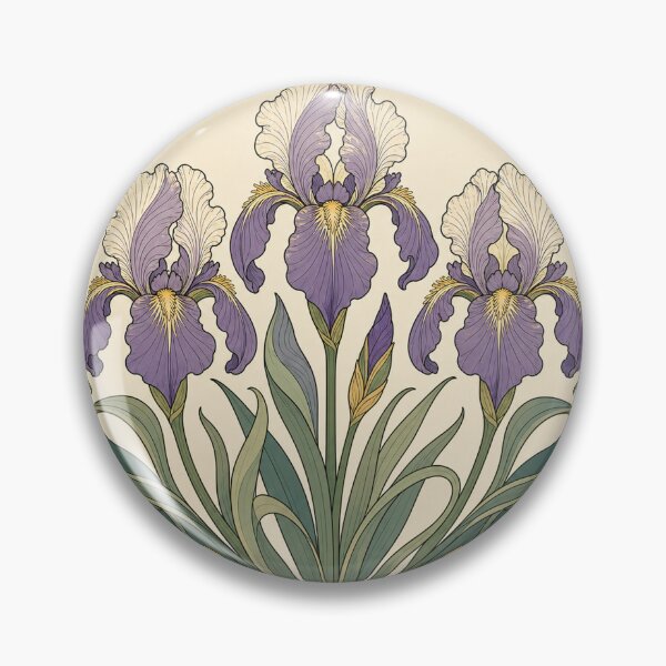 Item preview, Art Nouveau Iris Garden designed and sold by PixelToPress.