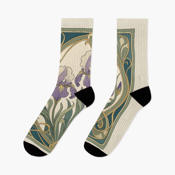 Item preview, Art Nouveau Iris Garden designed and sold by PixelToPress.