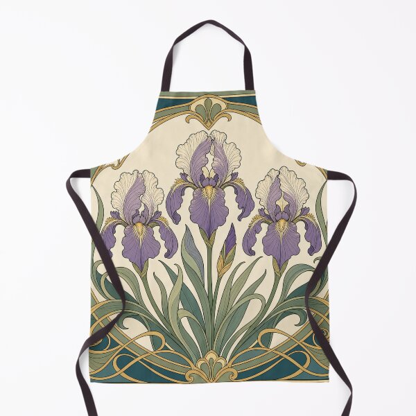Item preview, Art Nouveau Iris Garden designed and sold by PixelToPress.
