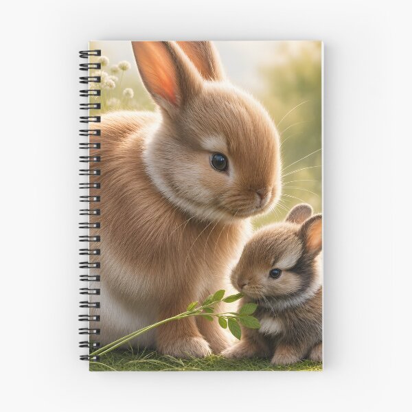 Item preview, Mama Bunny and Baby Bunny in a Clover Field designed and sold by TinCatOutPost.