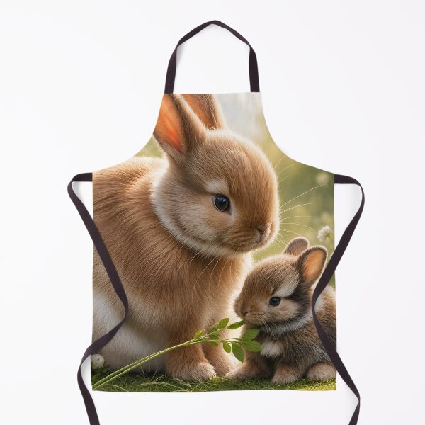 Item preview, Mama Bunny and Baby Bunny in a Clover Field designed and sold by TinCatOutPost.