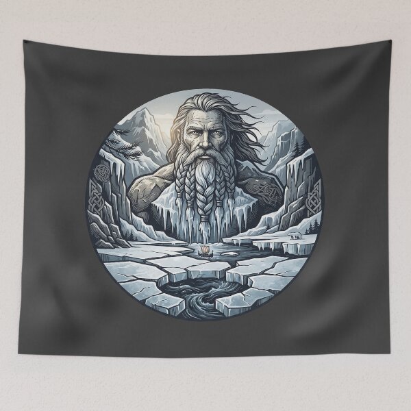 Item preview, Bearded Viking Frozen Fjord Mythic Art designed and sold by MythicCotton.