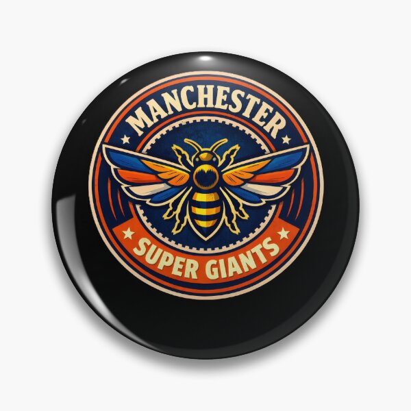 Item preview, Manchester Super Giants Retro Football Badge designed and sold by WhisperFrame.