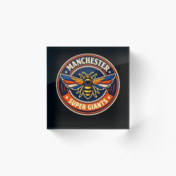 Item preview, Manchester Super Giants Retro Football Badge designed and sold by WhisperFrame.
