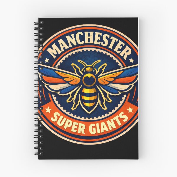 Artikelvorschau, Manchester Super Giants Retro-Fußballabzeichen entworfen und verkauft von WhisperFrame.
