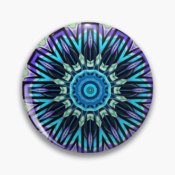 Item preview, Blue Geometric Mandala Pattern designed and sold by ScreenPin.