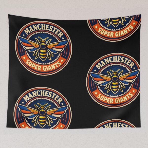 Item preview, Manchester Super Giants Retro Football Badge designed and sold by WhisperFrame.