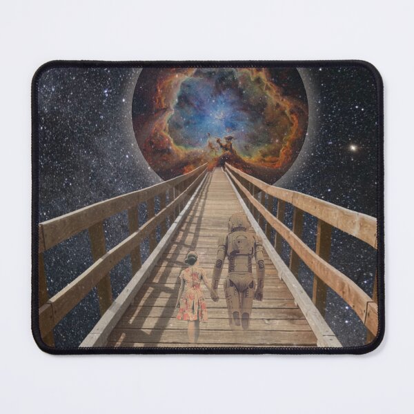 Item preview, We'll Figure it Out...Girl and Retro Robot Space Collage designed and sold by SpaceCadetGlow.