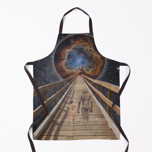 Item preview, We'll Figure it Out...Girl and Retro Robot Space Collage designed and sold by SpaceCadetGlow.
