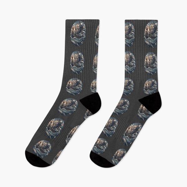 Item preview, Bearded Viking Ocean Waves Longship Art designed and sold by MythicCotton.