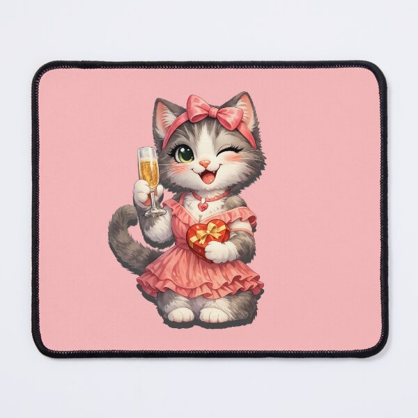Item preview, Cute Cat Celebrating National Girlfriends Day – A Sweet Story of Love & Friendship designed and sold by Ach&Koor.
