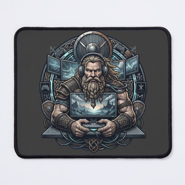 Item preview, Bearded Viking Esports Gamer Warrior Art designed and sold by MythicCotton.