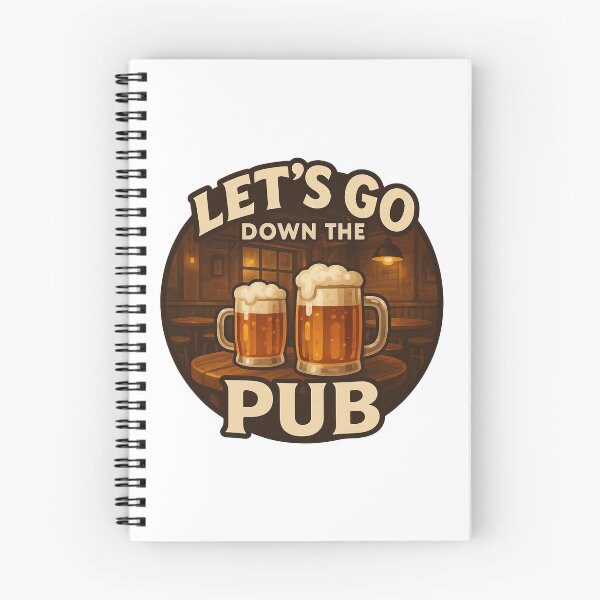 Item preview, Lets Go Down the Pub Funny Beer Drinking Tavern Design. designed and sold by The-T-In-Retro.