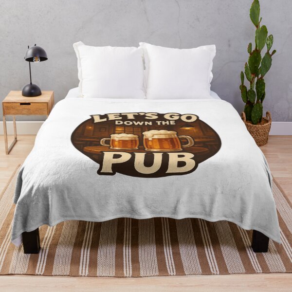 Item preview, Lets Go Down the Pub Funny Beer Drinking Tavern Design. designed and sold by The-T-In-Retro.