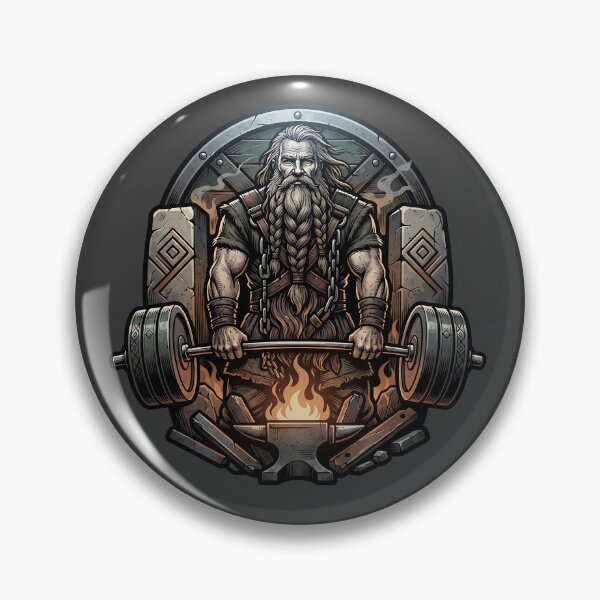 Item preview, Bearded Viking Powerlifter Forge Art designed and sold by MythicCotton.
