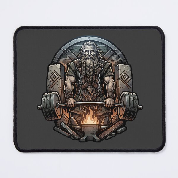 Item preview, Bearded Viking Powerlifter Forge Art designed and sold by MythicCotton.