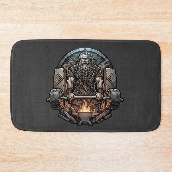 Item preview, Bearded Viking Powerlifter Forge Art designed and sold by MythicCotton.